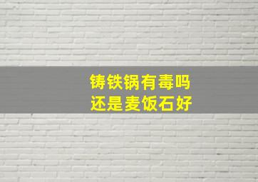 铸铁锅有毒吗 还是麦饭石好